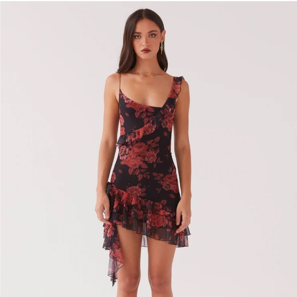 Peppermayo - Love You Mesh Minidress (Midnight Rosa) - Picture 2 of 5